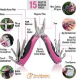 Pink Multitool 15-in-1 for Mom, Wife, Daughter, Grandma, Practical EDC Multi Too... - Image 3