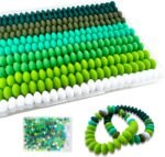 MIIIM 200pcs Silicone Lentil Beads Bulk for Keychain Making, 12mm Silicone Focal... - Image 3