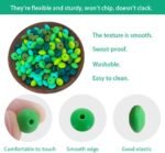 MIIIM 200pcs Silicone Lentil Beads Bulk for Keychain Making, 12mm Silicone Focal... - Image 5