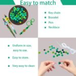 MIIIM 200pcs Silicone Lentil Beads Bulk for Keychain Making, 12mm Silicone Focal... - Image 8