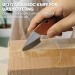 Small Keychain Box Cutter, Fixed Blade Pocket Knife, EDC Neck Knife with Sheath,... - Image 5