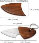 Small Keychain Box Cutter, Fixed Blade Pocket Knife, EDC Neck Knife with Sheath,... - Image 7