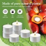 Tea Lights Candles 100 Pack,Unscented White Votive Bulk,6 Hours Burning Time,Lon... - Image 4