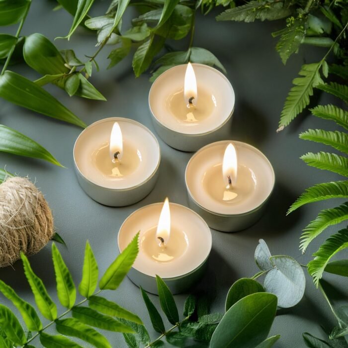 Tea Lights Candles 100 Pack,Unscented White Votive Bulk,6 Hours Burning Time,Lon... - Image 7