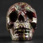 Artistone 2.0" Dragon Blood Stone Halloween Crystal Skull Decor Figurine Crystal... - Image 3