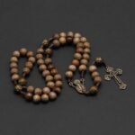 Intercession™ Our Father Sacred Handmade Solid Wood Rosary (Our Lady - Walnut) - Image 4