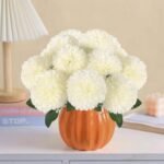 Hananona 12 Pcs Artificial Chrysanthemums Flowers Ball Flower, Fake Mums Flowers... - Image 4