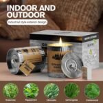 Citronella Outdoor Candle Set | 2-Pack 454g 80H Burn Time | Pure Soy Wax Jar Tin... - Image 4
