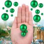 300Pcs Green Polished No Hole Faux Pearl Beads for Vase Filling Decorations, Pla... - Image 3