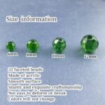 800pcs 6mm Acrylic Round Crystal Faceted Beads for Crafts Spacer Beads for Jewel... - Image 3