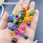 800pcs 6mm Acrylic Round Crystal Faceted Beads for Crafts Spacer Beads for Jewel... - Image 5