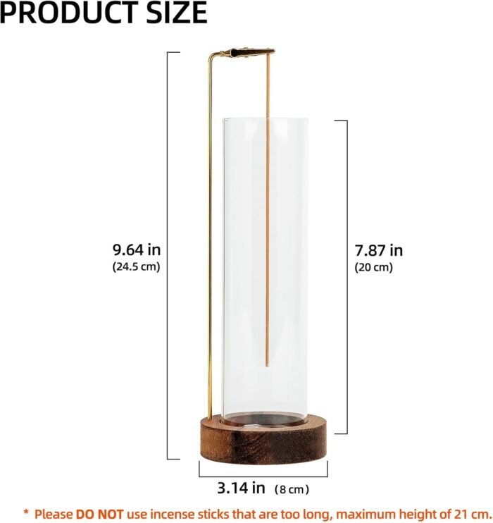 Incense Holder for Sticks, Anti-Ash Flying Incense Burner with 30 Incense Sticks... - Image 3