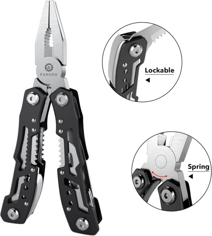 14-In-1 Multitool with Safety Locking, Professional Stainless Steel Multitool Pl... - Image 3