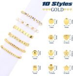 1500Pcs 10 Styles Gold Spacer Beads Assorted Jewelry Making Loose Beads for DIY ... - Image 3