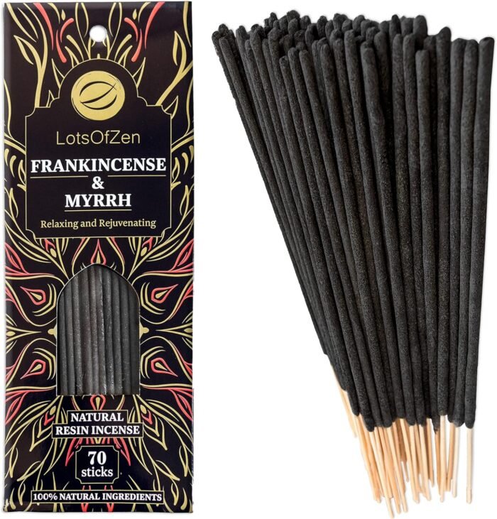 Frankincense and Myrrh Incense Sticks Smudge Kit (70 pcs) — 1-Hour Burning Spiri... - Image 8