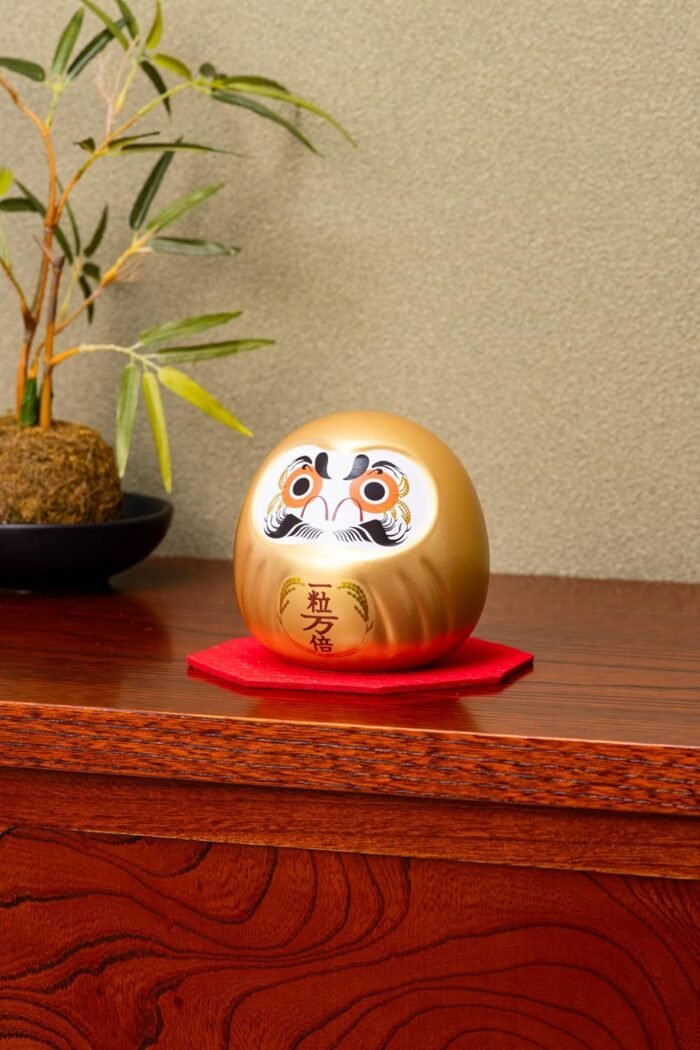 Golden Feng Shui Decor, Daruma Doll for Money Fortune and Prosperity, Blessed at... - Image 5