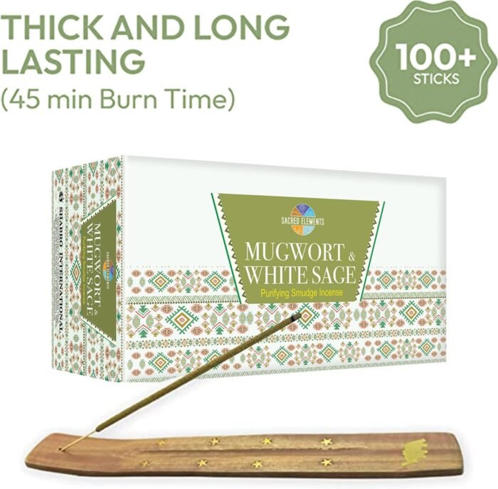 White Sage Incense with Mugwort- Natural Mugwort Magic Herb to Soothe Nerves & I... - Image 4
