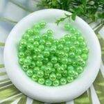 Jmassyang 1000 Pieces 6mm Glossy Pearl Beads AB Color Round Plastic Acrylic Spac... - Image 3