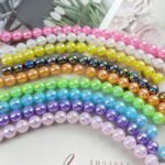 Jmassyang 1000 Pieces 6mm Glossy Pearl Beads AB Color Round Plastic Acrylic Spac... - Image 4