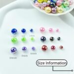 Jmassyang 1000 Pieces 6mm Glossy Pearl Beads AB Color Round Plastic Acrylic Spac... - Image 5