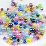 Jmassyang 1000 Pieces 6mm Glossy Pearl Beads AB Color Round Plastic Acrylic Spac... - Image 6