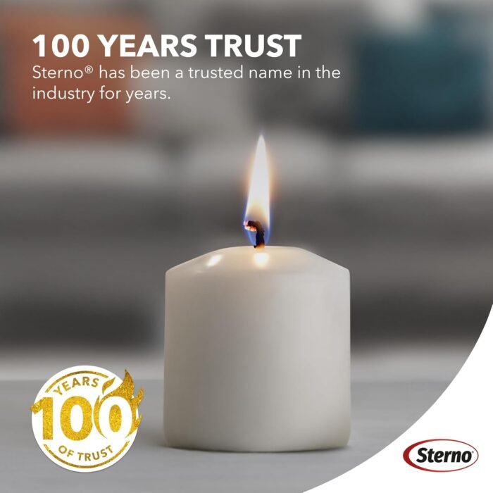 Sterno 72-Pack Votive Candles Bulk Pack - Long Lasting Tea Lights, Burns Up to 1... - Image 3