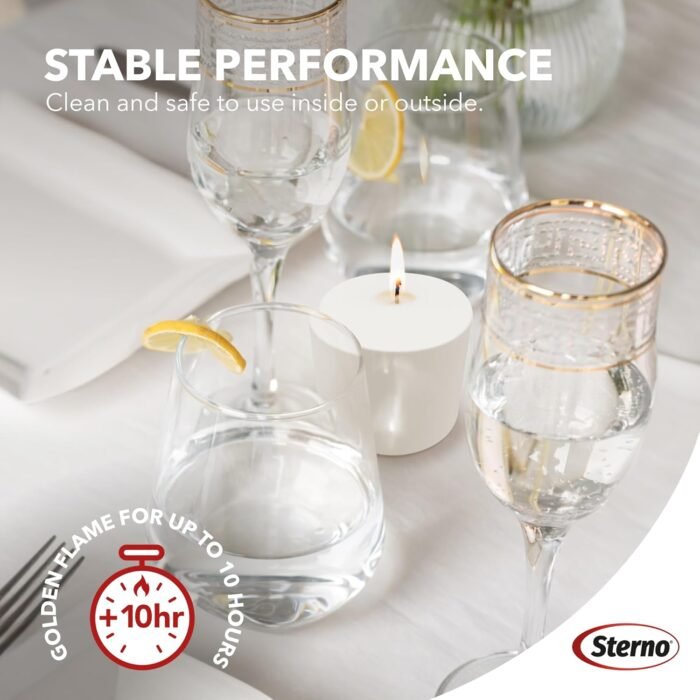 Sterno 72-Pack Votive Candles Bulk Pack - Long Lasting Tea Lights, Burns Up to 1... - Image 5