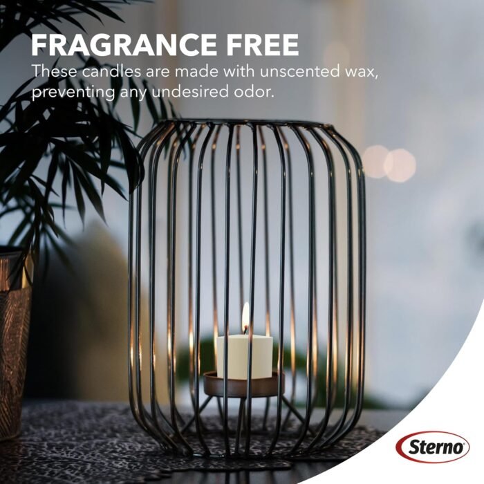 Sterno 72-Pack Votive Candles Bulk Pack - Long Lasting Tea Lights, Burns Up to 1... - Image 6