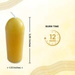 BeeTheLight Beeswax Lantern Candles (3.5" x 1.25") - Smokeless Unscented Candle ... - Image 3