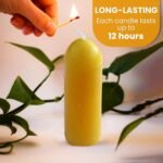 BeeTheLight Beeswax Lantern Candles (3.5" x 1.25") - Smokeless Unscented Candle ... - Image 7