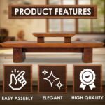 Meditation Altar Table – 21 x 7.5 x 6 Inch Handmade Tiered Puja Table - Small Al... - Image 4