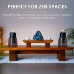 Meditation Altar Table – 21 x 7.5 x 6 Inch Handmade Tiered Puja Table - Small Al... - Image 6