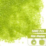 Light Green Glass Craft Beads, 8/0 Small Pony Bulk 5000 Pcs Loose Transparent 3m... - Image 3