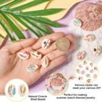 KISSITTY 60pcs/Box Printed Natural Cowrie Shell Beads No Hole Shell Embellishmen... - Image 3