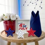 4th of July Table Decorations 3 PCS, Fourth of July Red White Blue Wooden Star D... - Image 3