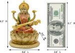 Hindu Goddess Saraswati Idol - 6.5" H Knowledge, Music, Arts Goddess Sarswati St... - Image 6