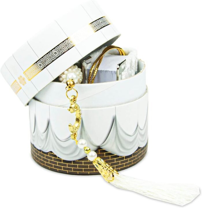 ihvan online Islamic Prayer Cylinder Gift Box with Elegant Velvet Covered Mini Q... - Image 4