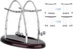 Newtons Cradle, Balance Balls Pendulum Swinging Kinetic Motion Desk Science Phys... - Image 3