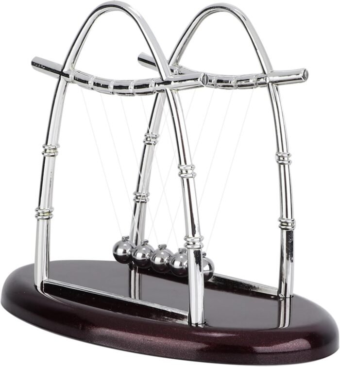 Newtons Cradle, Balance Balls Pendulum Swinging Kinetic Motion Desk Science Phys... - Image 9