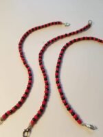 1pc 7" inch ELEGUA Eleggua [[ non stretchy ]] SANTERIA RED & BLACK Wrist BEAD BR... - Image 2