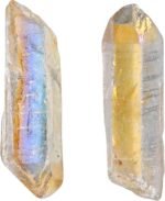 2 Pieces Angel Aura Quartz Raw Pencil Points Crystals and Healing Stones, Natura... - Image 2