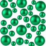 300Pcs No Hole Faux Beads, Green Mix Vase Filler for Centerpieces Vases, Table S... - Image 2