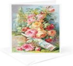 3dRose Greeting Card - Florida Water Perfume Poster with Pink, Red and Cream Eng... - Image 2