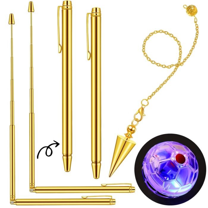 4 Pcs Ghost Hunting Dowsing Rods Copper Set Pen Shaped Gold Spirit Rods Water Di... - Image 2