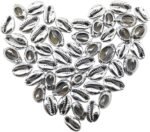 50 Pieces Platinum Cut Shell Beads Open Back Spiral Cowrie Shell Connectors for ... - Image 2