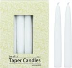 6 Inch White Taper Candles - Image 2