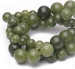 8mm Natural Stone Beads for Jewelry Making,Green Jade Polished Smooth Round Gems... - Image 2
