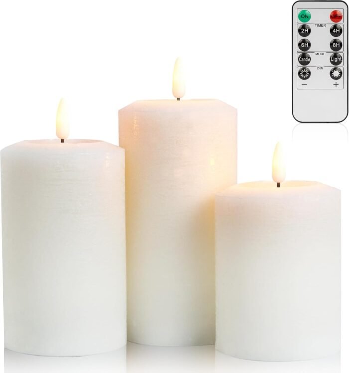 ANGELLOONG Battery Powered Candles with Remote, Real Wax Electric Flameless Cand... - Image 2