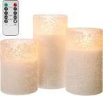 ANGELLOONG Glass Electric Candles Battery Operated, Flickering Flameless Candles... - Image 2