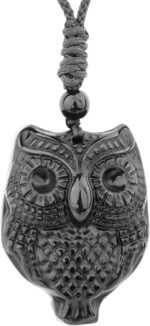 ASGIFT Black Obsidian Necklace Healing Crystal Stone Amulet Protection Pendant w... - Image 2